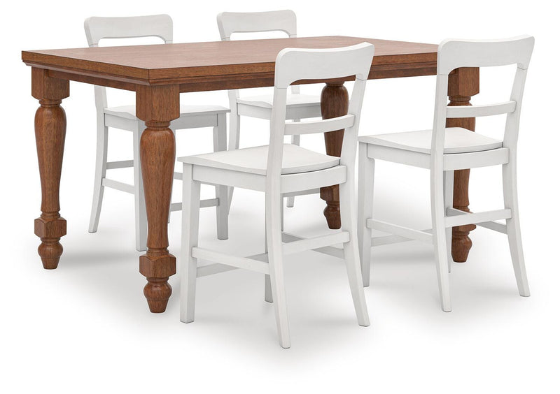 Greddinton Counter Height Dining Table and 4 Barstools - PCD824D13