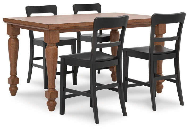 Greddinton Counter Height Dining Table and 4 Barstools - PCD824D8