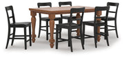 Greddinton Counter Height Dining Table and 6 Barstools - PCD824D12