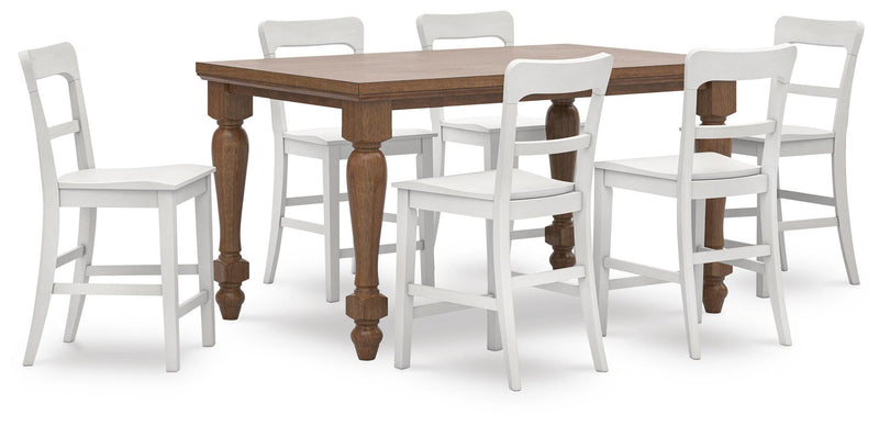 Greddinton Counter Height Dining Table and 6 Barstools - PCD824D14