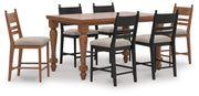 Greddinton Counter Height Dining Table and 6 Barstools - PCD824D15