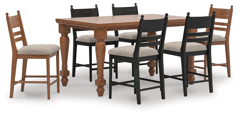 Greddinton Counter Height Dining Table and 6 Barstools - PCD824D15