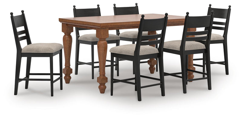 Greddinton Counter Height Dining Table and 6 Barstools - PCD824D17