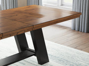 Greddinton Dining Table and 6 Chairs in Brown/Black - PKG024658