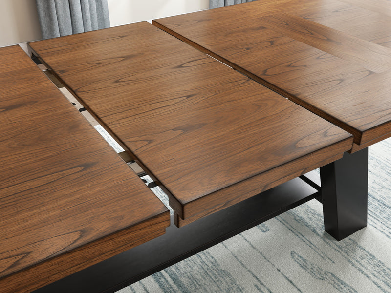Greddinton Dining Table and 6 Chairs in Brown/Black - PKG024658