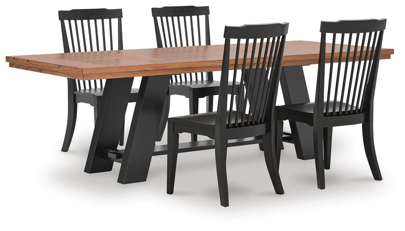Greddinton Extension Dining Table and 4 Chairs - PCD824D32