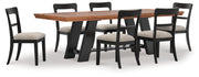 Greddinton Extension Dining Table and 6 Chairs - PCD824D31