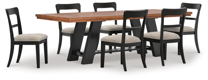 Greddinton Extension Dining Table and 6 Chairs - PCD824D31