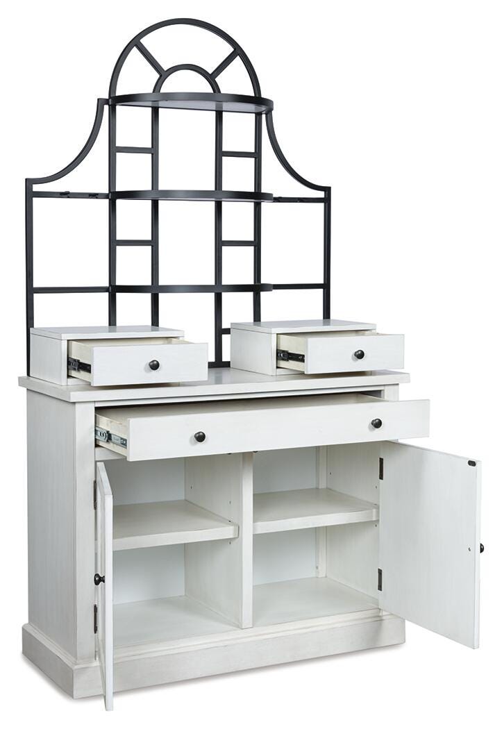 Greddinton White Baker's Rack - PCD824D1