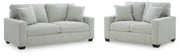 Greenbriar Sofa and Loveseat in Smoke - PKG023817