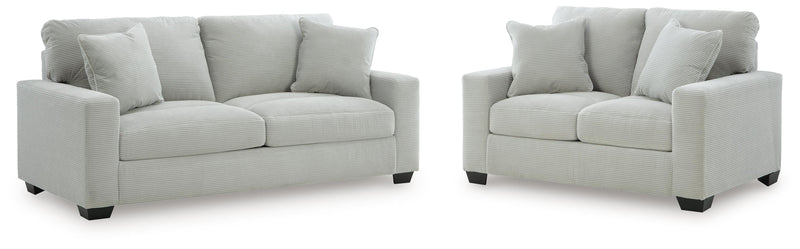 Greenbriar Sofa and Loveseat in Smoke - PKG023817
