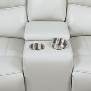 Greenfield 2-piece Power Reclining Sofa Set Dove Grey - 610261P-S2
