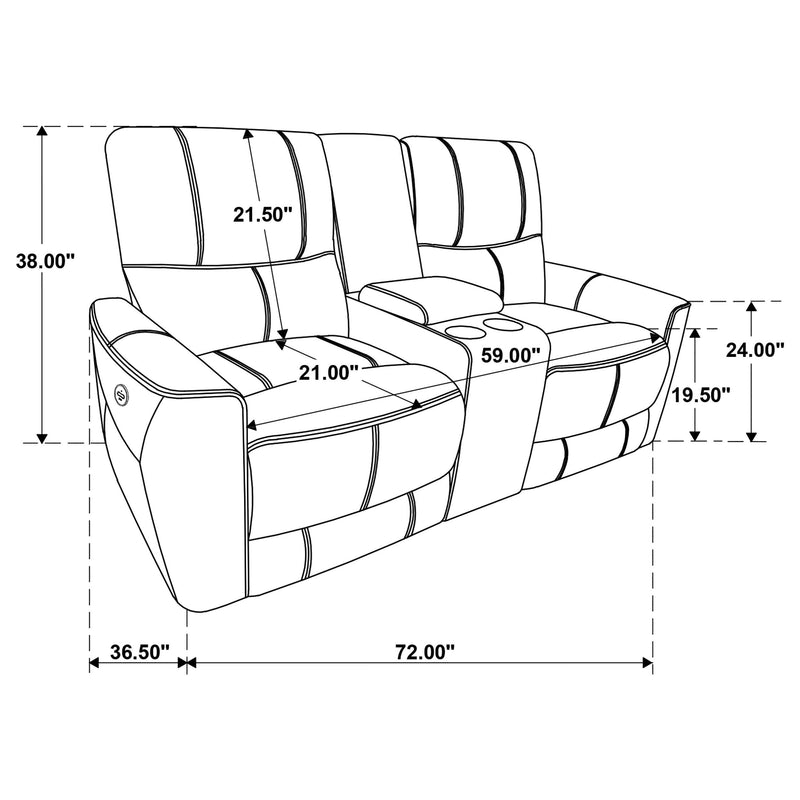 Greenfield 2-piece Power Reclining Sofa Set Dove Grey - 610261P-S2