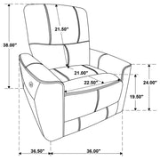Greenfield 3-piece Power Reclining Sofa Set Dove Grey - 610261P-S3