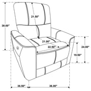 Greenfield 3-piece Power Reclining Sofa Set Saddle Brown - 610264P-S3