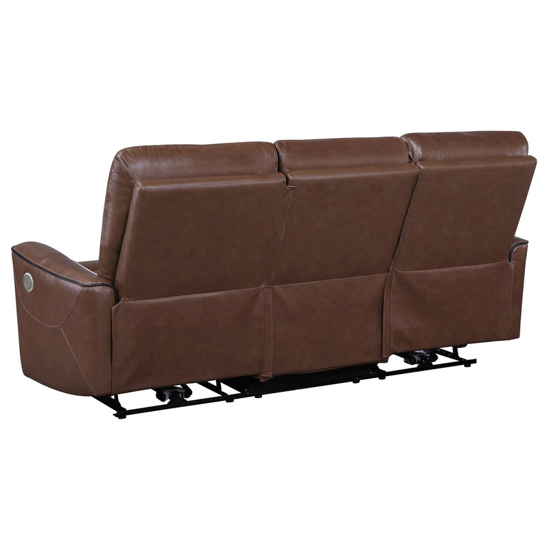 Greenfield 3-piece Power Reclining Sofa Set Saddle Brown - 610264P-S3