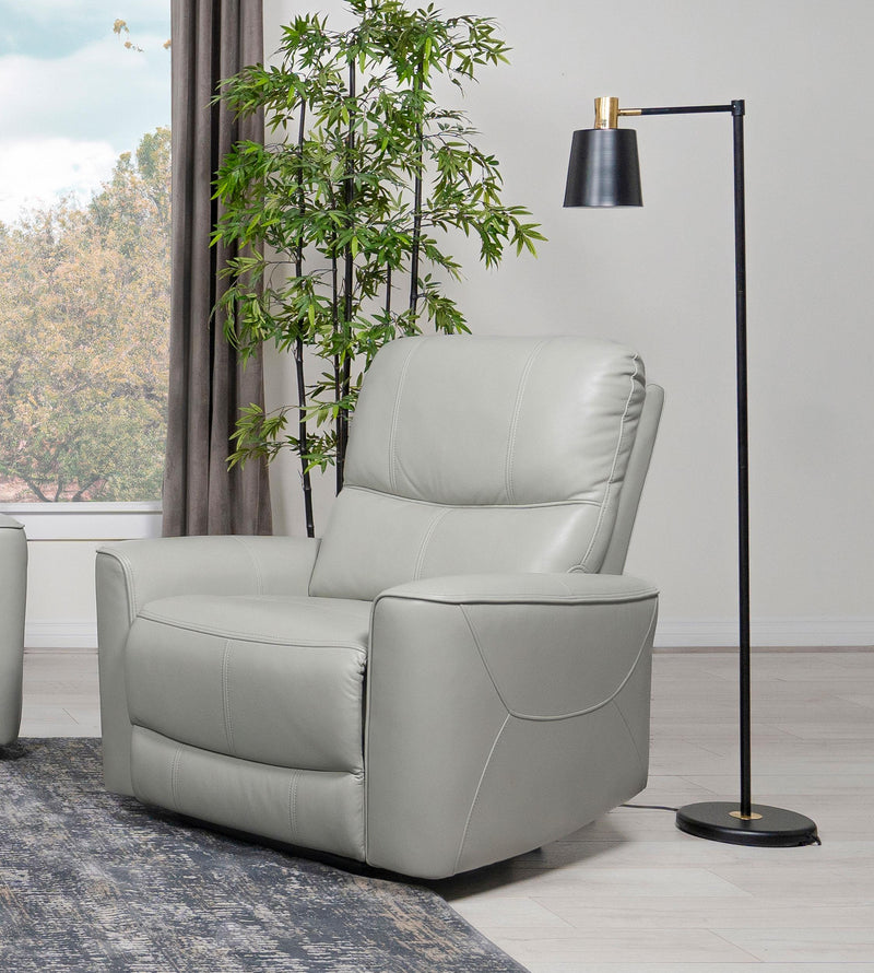 Greenfield Upholstered Power Recliner Chair Dove Grey - 610263P
