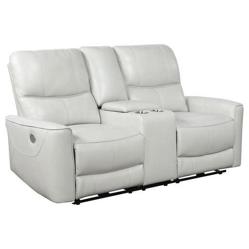 Greenfield Upholstered Power Reclining Loveseat Dove Grey - 610262P