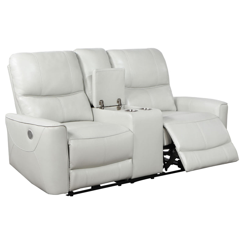 Greenfield Upholstered Power Reclining Loveseat Dove Grey - 610262P