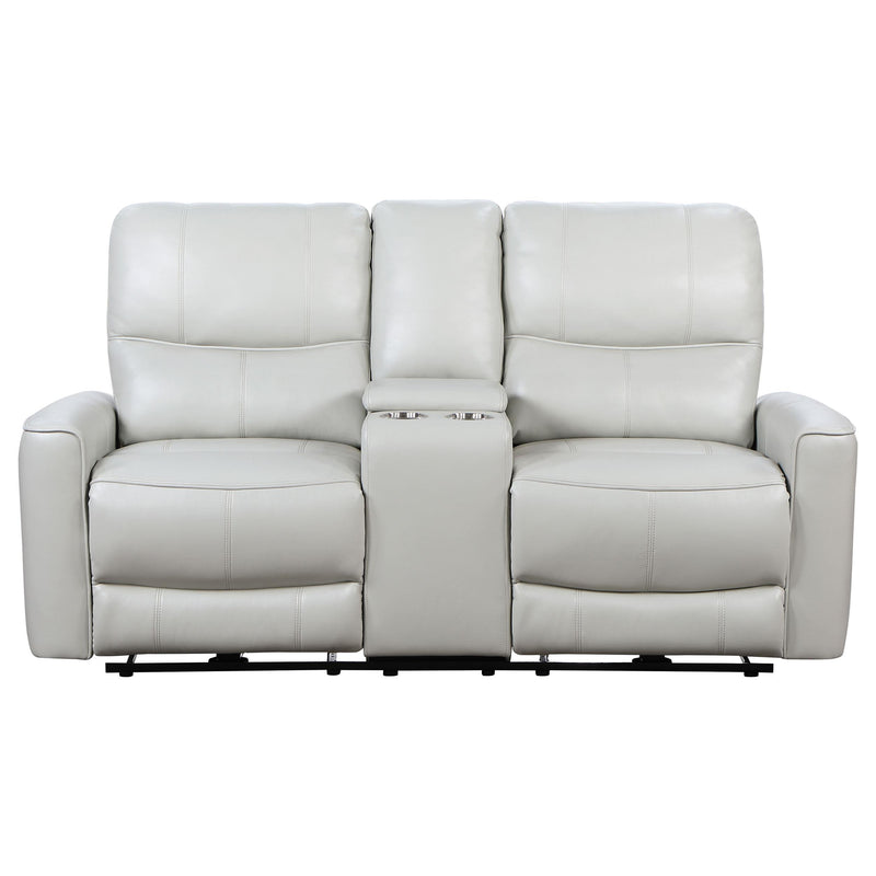 Greenfield Upholstered Power Reclining Loveseat Dove Grey - 610262P