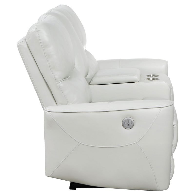 Greenfield Upholstered Power Reclining Loveseat Dove Grey - 610262P
