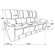 Greenfield Upholstered Power Reclining Sofa Dove Grey - 610261P