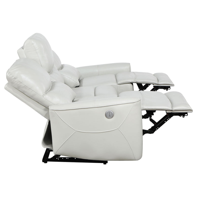 Greenfield Upholstered Power Reclining Sofa Dove Grey - 610261P