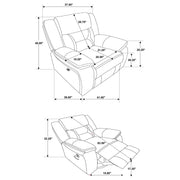 Greer 3-piece Upholstered Reclining Sofa Set Brown - 651354-S3