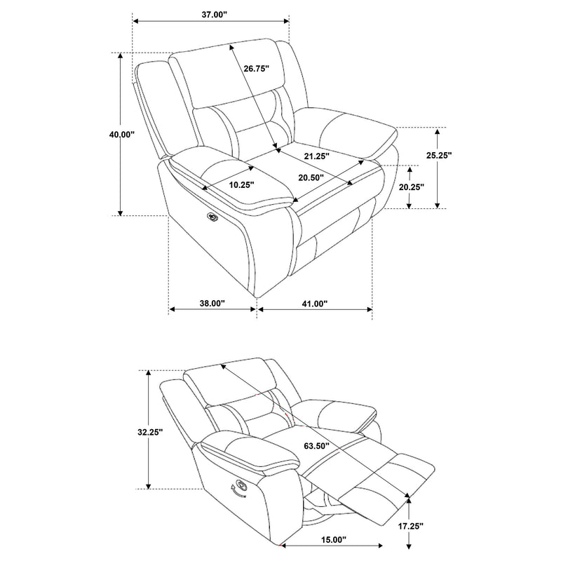 Greer 3-piece Upholstered Reclining Sofa Set Brown - 651354-S3