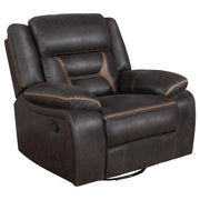 Greer 3-piece Upholstered Reclining Sofa Set Brown - 651354-S3
