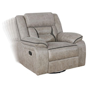 Greer 3-piece Upholstered Reclining Sofa Set Taupe - 651351-S3