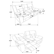Greer Upholstered Motion Reclining Loveseat Taupe - 651352