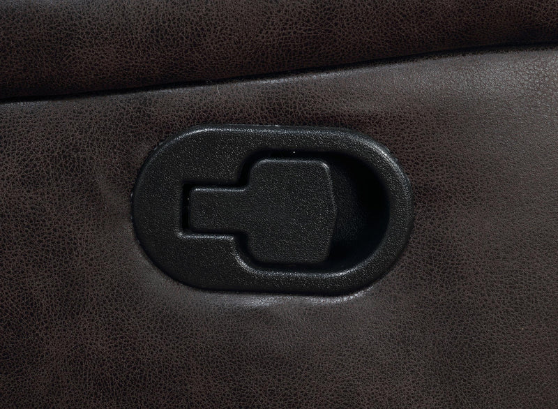 Greer Upholstered Swivel Glider Recliner Chair Brown - 651356