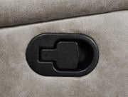 Greer Upholstered Swivel Glider Recliner Chair Taupe - 651353