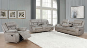 Greer Upholstered Swivel Glider Recliner Chair Taupe - 651353