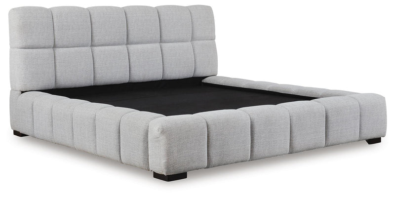 Grendusk Light Gray King Upholstered Bed - PCB584B2