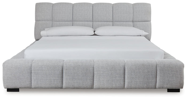 Grendusk Light Gray King Upholstered Bed - PCB584B2