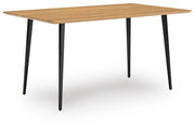 Gretlynn Black/Natural Dining Table - D501-25