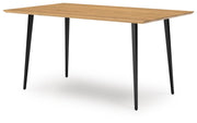Gretlynn Black/Natural Dining Table - D501-25