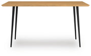 Gretlynn Black/Natural Dining Table - D501-25
