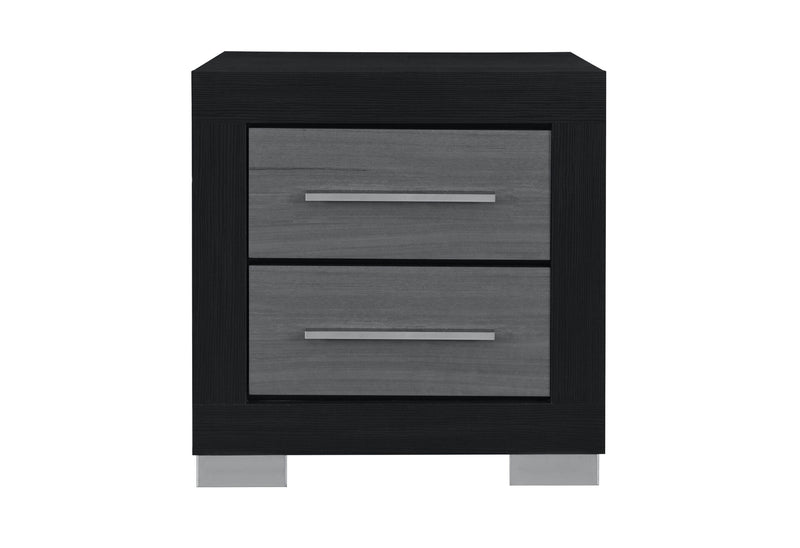 Emma Black/Grey Nightstand - EMMA-BLACK/GREY-NS