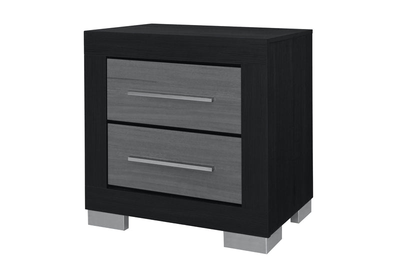 Emma Black/Grey Nightstand - EMMA-BLACK/GREY-NS