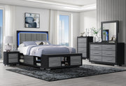 Emma Black/Grey Queen Bed Group - EMMA-BLACK/GREY-QBG