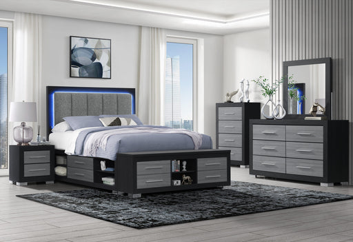 Emma Black/Grey Queen Bed Group - EMMA-BLACK/GREY-QBG