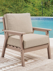 Grover Beach 2 Outdoor Lounge Chairs with End Table in Driftwood - PKG024039