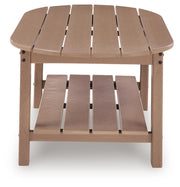 Grover Beach Outdoor Sofa and 2 Chairs with Coffee Table in Driftwood - PKG024040