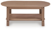 Grover Beach Outdoor Sofa and 2 Chairs with Coffee Table in Driftwood - PKG024040