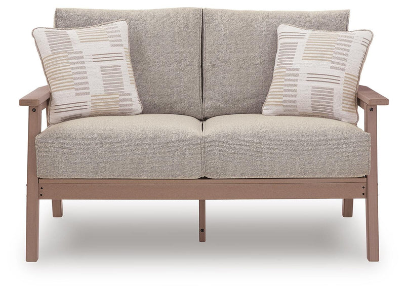 Grover Beach Outdoor Sofa and Loveseat in Driftwood - PKG024037