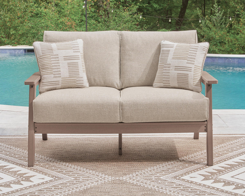 Grover Beach Outdoor Sofa and Loveseat in Driftwood - PKG024037