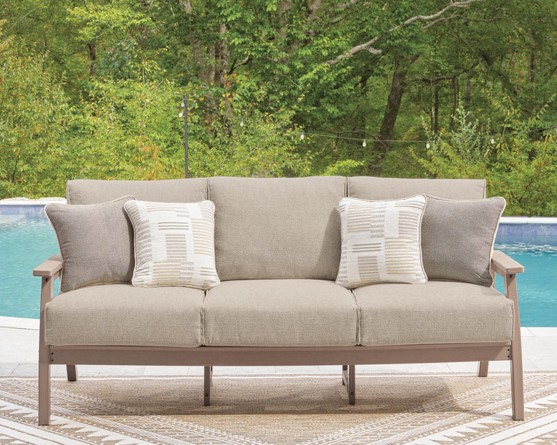 Grover Beach Outdoor Sofa and Loveseat in Driftwood - PKG024037